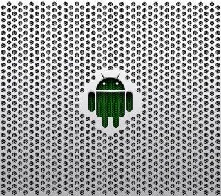 Green android logo white background - a white circle free wallpaper
