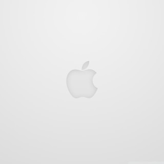 White apple logo minimalism raytraced - ray free wallpaper