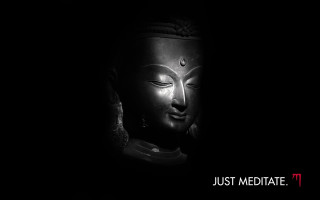 Buddha statue dark just meditate - face free wallpaper for desktop