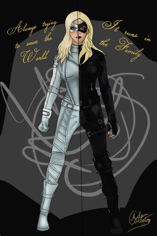 Woman black white sword black - fan art free wallpaper