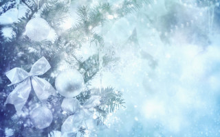 Christmas tree ornaments snowflakes blue - snow flake free wallpaper