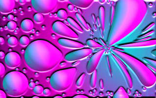 Pink blue abstract background bubbles - c4d free wallpaper