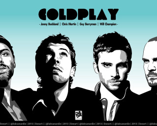 Men standing blue background coldplay - charles codman free wallpaper