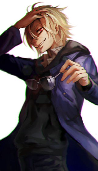 Blonde man serious expressionism portrait - expressionism free wallpaper