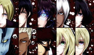 Anime characters colored eyes hair 6 - a sery of anime characters free wallpaper