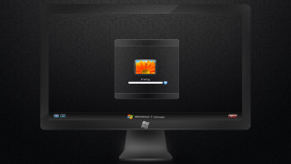 Computer black background red orange - daren bader free wallpaper