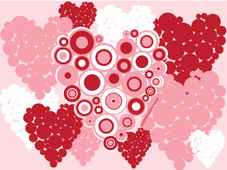 Heart arrangement love abstract floral - anne rigney free wallpaper