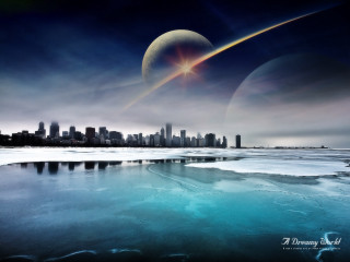 City skyline distant object water - distant free wallpaper