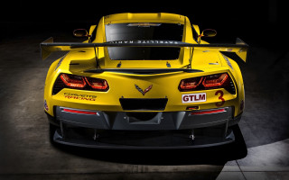 Yellow corvette garage hood up - a garage free wallpaper