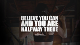 Woman black top scissors quote - inspirational free wallpaper