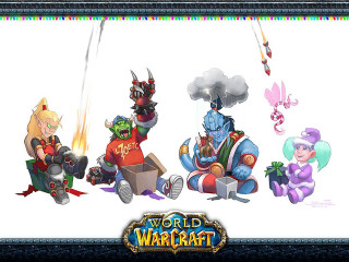 Cartoon characters group white surface - a group of cartoon characters free wallpaper