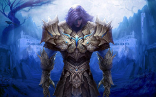Fantasy woman sword armor castle - epic fantasy character art free wallpaper