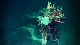 Demon stylized green light face - image of a demon free wallpaper