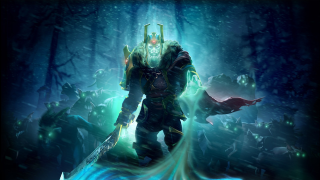 Man suit sword forest demon 2 - his back and a demon free wallpaper