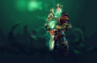 Man green suit holding green - dada free wallpaper