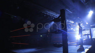 Man microphone ring background ropes - his hand and a man free wallpaper
