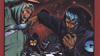 Cartoon men fighting chessboard demons - a cartoon free wallpaper