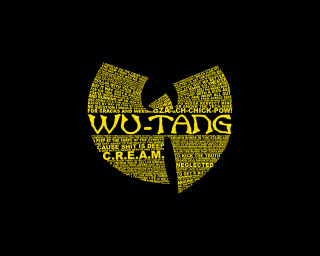 Black background yellow words word - a silk screen free wallpaper