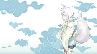 Woman white hair white shirt - amano free wallpaper
