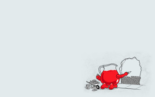 Red elephant bench bucket food - chris labrooy free wallpaper
