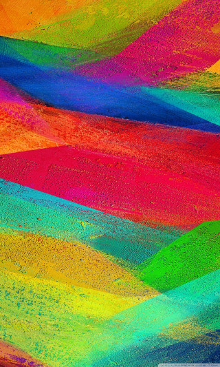Colorful rainbow field grass trees - fauvism free wallpaper