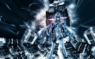Futuristic woman cityscape skyscraper suit - a futuristic background free wallpaper