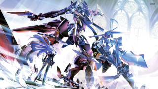Group people armor standing window - rayonism free wallpaper for desktop