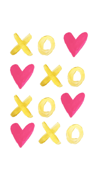 Hearts crosses black background pink - the middle free wallpaper