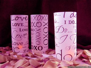 Three cups pink tissue candle - candle free wallpaper