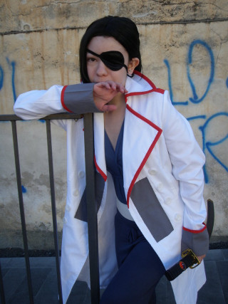 Woman white jacket sunglasses railing - cosplay free wallpaper