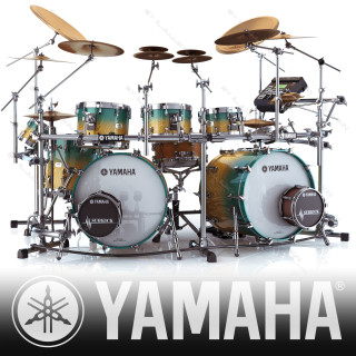 Yamaha drum set black yellow - panfuturism free wallpaper