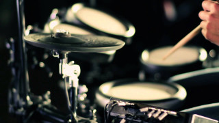 Drummer dark room bokeh phone - biomechanical free wallpaper