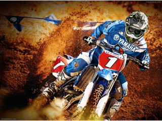 Man riding dirt bike track - a number seven free wallpaper