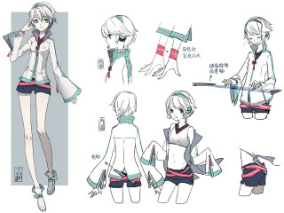 Girl sword girl skirt shirt - a tie free wallpaper