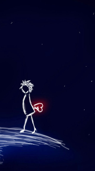 Person holding red light in - night free wallpaper