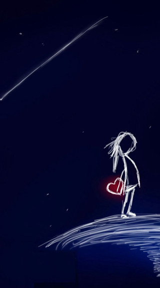 Person holding heart night sky - the dark sky free wallpaper