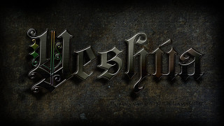 Metal typeface inked green black - letterism free wallpaper