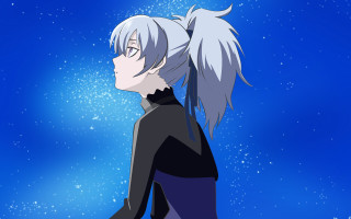 White hair astronaut starry background - white hair free wallpaper