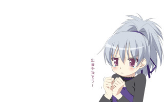 Anime whitehair purpleeyes blackshirt purpletie - purple eye free wallpaper