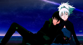Beach couple stars moon cat - star and a moon in the background free wallpaper