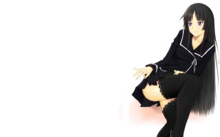 Woman black clothes sitting white - black clothes free wallpaper