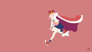 Woman dress crown running pink - minimalist free wallpaper