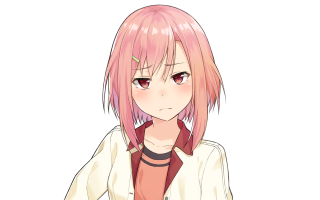 Pink haired girl collared shirt - her hip free wallpaper