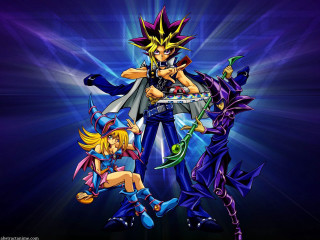 Anime characters blue background light - the gathering free wallpaper