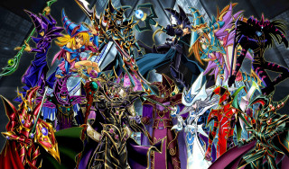 Anime characters group dark background - a group of anime characters free wallpaper