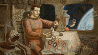 Space suit man painting table - aaron jasinski free wallpaper