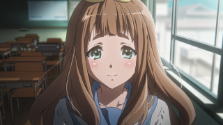Girl long hair window classroom - her head free wallpaper