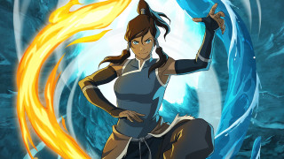 Woman blue outfit fireball firing - a fire ball free wallpaper
