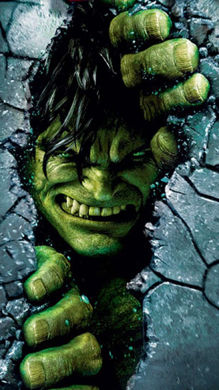 Green hair cracked wall shock - cracked free wallpaper