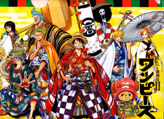 Anime characters yellow background black 4 - eiichiro oda free wallpaper